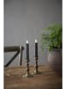 STAR Trading Świece LED (2 szt.) "Flamme" w kolorze czarnym - wys. 15 x Ø 2,1 cm