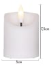 STAR Trading Świece LED (2 szt.) "Flamme" w kolorze białym - wys. 7,5 x Ø 5 cm