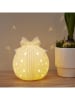 STAR Trading Figurka dekoracyjna LED "Rozy" w kolorze białym - wys. 14 x Ø 12 cm