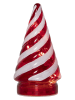 STAR Trading LED-Dekofigur "Candy Tree" in Rot/ Weiß - (H)15 x Ø 8,5 cm