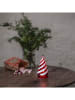 STAR Trading LED-Dekofigur "Candy Tree" in Rot/ Weiß - (H)15 x Ø 8,5 cm