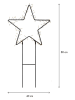 STAR Trading Led-tuinsteker "Barlumi" zwart - (B)40 x (H)80 cm