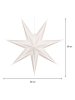 STAR Trading Gwiazda papierowa "Holly" w kolorze białym - Ø 60 cm