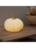 STAR Trading LED-Dekoration "Pumpkin" in Weiß/ Gold - (H)12 x Ø 15 cm