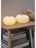 STAR Trading Led-decoratie "Pumpkin" wit/goudkleurig - (H)12 x Ø 15 cm