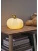 STAR Trading Dekoracja LED "Pumpkin" w kolorze złoto-białym - wys. 15 x Ø 17 cm