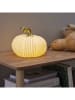 STAR Trading Dekoracja LED "Pumpkin" w kolorze złoto-białym - wys. 15 x Ø 17 cm