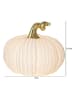 STAR Trading Dekoracja LED "Pumpkin" w kolorze złoto-białym - wys. 15 x Ø 17 cm