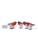 STAR Trading 5-delige set: decoledfiguren "Crystalo" rood/wit/lichtbruin - (B)7 x (H)10 cm