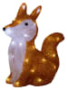 STAR Trading LED-Dekofigur "Crystalo" in Hellbraun/ Weiß - (B)28 x (H)28 cm