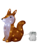 STAR Trading LED-Dekofigur "Crystalo" in Hellbraun/ Weiß - (B)28 x (H)28 cm