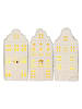 STAR Trading 3er-Set: LED-Dekofiguren "Vinter" in Weiß - (B)7 x (H)15 cm