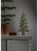 STAR Trading LED-Dekobjekt "Fabbe"  in Khaki - (B)23 x (H)44,5 cm