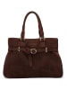 maison héritage PARIS Skórzana torebka "NARA SUEDE" w kolorze brązowo-czerwonym - 36 x 26 x 12,5 cm