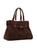 maison héritage PARIS Skórzana torebka "NARA SUEDE" w kolorze brązowo-czerwonym - 36 x 26 x 12,5 cm