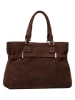 maison héritage PARIS Skórzana torebka "NARA SUEDE" w kolorze brązowo-czerwonym - 36 x 26 x 12,5 cm