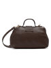 maison héritage PARIS Leren schoudertas "SWAN GRAINE" bruin - (B)26 cm - (H)15 cm - (D)8 cm