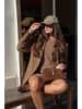 maison héritage PARIS Leren handtas "SWAN SUEDE" bruin - (B)26 cm - (H)15 cm - (D)8 cm