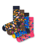 Happy Socks 4-częściowy zestaw prezentowy ze wzorem