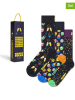 Happy Socks Skarpety (3 pary) w kolorze czarnym