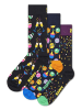 Happy Socks Skarpety (3 pary) w kolorze czarnym