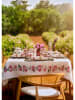 BELLA MAISON Tafellaken "Rose" crème/roze - (L)250 x (B)150 cm