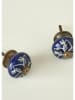 BELLA MAISON 2-delige set: kastgrepen "Sea" blauw - (H)6,5 x Ø 4 cm