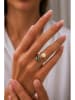 L'Atelier de Gaia Vergulde ring met parel en parelmoer