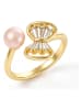 L'Atelier de Gaia Vergold. Ring mit Perle und Edelsteinen