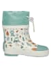 Playshoes Gummistiefel "Wald" in Creme/ Türkis