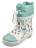 Playshoes Gummistiefel "Wald" in Creme/ Türkis