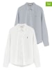 Polo Club 2-delige set: blouses - regular fit - lichtblauw/wit