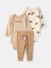 3tlg. Outfit in Hellbraun/ Beige