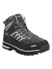 CMP Skórzane buty trekkingowe "Moon Mid" w kolorze zielonym