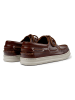 Camper Leder-Bootsschuhe in Dunkelbraun