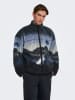 ONLY & SONS Fleece vest "Adam" blauw/antraciet