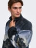 ONLY & SONS Fleece vest "Adam" blauw/antraciet