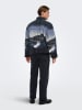 ONLY & SONS Fleece vest "Adam" blauw/antraciet