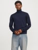 Jack & Jones Wollrollkragenpullover in Dunkelblau