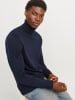 Jack & Jones Wollrollkragenpullover in Dunkelblau