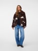 Vero Moda Teddyjacke in Braun/ Weiß
