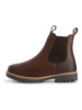 TRAVELIN' Leren chelseaboots "Tversted" bruin