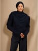Perfect Cashmere Kaszmirowa opaska "Javoi" w kolorze granatowym na czoło