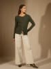 Perfect Cashmere Kaszmirowy kardigan "Amy" w kolorze khaki