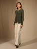Perfect Cashmere Kaszmirowy kardigan "Amy" w kolorze khaki