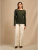 Perfect Cashmere Kasjmieren trui "Megan" kaki