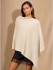 Perfect Cashmere Kaszmirowe ponczo "Tamara" w kolorze kremowym