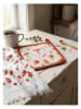 Clayre & Eef 2-delige set: gastendoeken  wit/rood - (L)66 x (B)40 cm