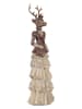 Clayre & Eef Dekofigur "Hirsch" in Braun/ Creme - (B)13 x (H)41 x (T)11 cm
