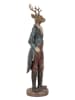 Clayre & Eef Dekofigur "Hirsch" in Braun/ Blau - (B)13 x (H)42 x (T)12 cm